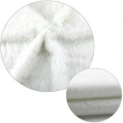 Christmas Tree Plush Skirt Holiday Tree Ornaments Round Snow White Xmas Tree Skirt Mat Base Cover 31Inch/78CM -Christmas Lights Store 261887 2160087 F