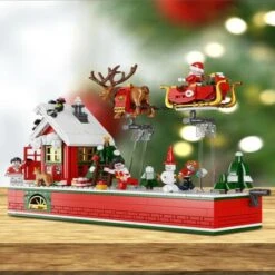 940pcs Creative Christmas Santa Claus Flying Party Sets Model Building Blocks Diy Bricks Kids Gift Toys 11 940pcs Creative Christmas Santa Claus Flying Party Sets Model Building Blocks Diy Bricks Kids Gift Toys -Christmas Lights Store 262207 2162569 F