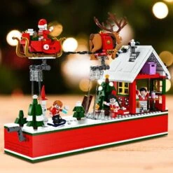 940pcs Creative Christmas Santa Claus Flying Party Sets Model Building Blocks Diy Bricks Kids Gift Toys 12 940pcs Creative Christmas Santa Claus Flying Party Sets Model Building Blocks Diy Bricks Kids Gift Toys -Christmas Lights Store 262207 2162571 F