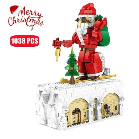 Santa Claus Architecture Building Blocks Gear Drive Ideas Street View Bricks Toys For Children Christmas Gift 1 Santa Claus Architecture Building Blocks Gear Drive Ideas Street View Bricks Toys For Children Christmas Gift