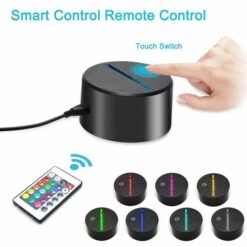 The Child Grogu Baby Yoda Hologram Effect Led Illusion Table Lamp, 16 Color Change Christmas Birthday Gifts For Children Kids -Christmas Lights Store 262267 2163471 HD