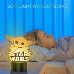 The Child Grogu Baby Yoda Hologram Effect Led Illusion Table Lamp, 16 Color Change Christmas Birthday Gifts For Children Kids -Christmas Lights Store 262267 2163473 HD
