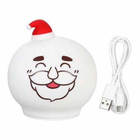 LED Silicone Patting Control Christmas Santa Lamp Changeable Colors Night Light For Kids' Room 2 LED Silicone Patting Control Christmas Santa Lamp Changeable Colors Night Light For Kids' Room - Image 2