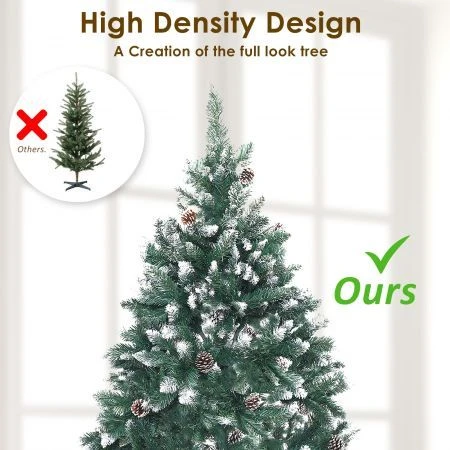 Snowy Christmas Tree Xmas Pine Cones 4Ft 120cm 390 Tips GREEN 11 Snowy Christmas Tree Xmas Pine Cones 4Ft 120cm 390 Tips GREEN - Image 11