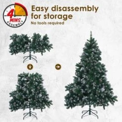Snowy Christmas Tree Xmas Pine Cones 6Ft 180cm 930 Tips GREEN 13 Snowy Christmas Tree Xmas Pine Cones 6Ft 180cm 930 Tips GREEN -Christmas Lights Store 264441 2183551 F