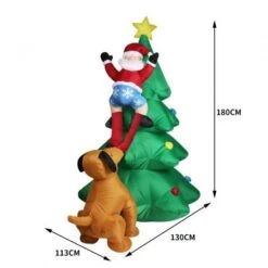 Inflatable Christmas Santa Snowman With LED Light Xmas Decoration Outdoor Type 1 -Christmas Lights Store 269383 2243377 F