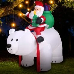 Inflatable Christmas Santa Snowman With LED Light Xmas Decoration Outdoor Type 9 -Christmas Lights Store 269395 2243469 F