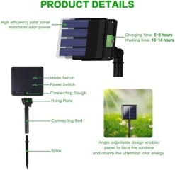 4-Pack 160FT 400 LED Solar String Lights Outdoor, Waterproof Solar Fairy Lights With 8 Lighting Modes, Solar Outdoor Lights For Tree Christmas Wedding Party Decorations Garden Patio (Warm White) -Christmas Lights Store 270123 2248719 HD