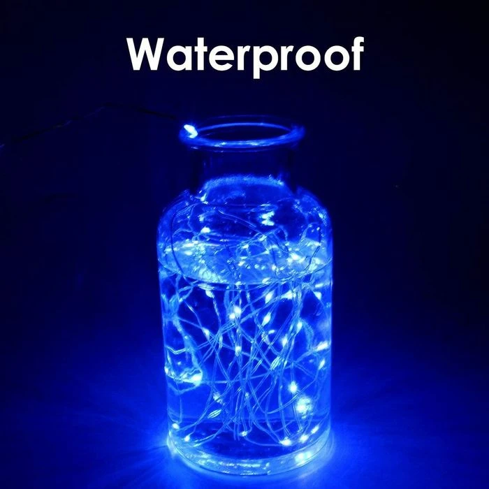 2-Pack 80FT 200 LED Solar String Lights Outdoor, Waterproof Solar Fairy Lights With 8 Lighting Modes, Solar Outdoor Lights For Tree Christmas Wedding Party Decorations Garden Patio (Blue) 6 2-Pack 80FT 200 LED Solar String Lights Outdoor, Waterproof Solar Fairy Lights With 8 Lighting Modes, Solar Outdoor Lights For Tree Christmas Wedding Party Decorations Garden Patio (Blue) - Image 6