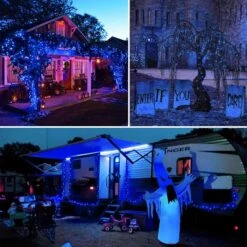 2-Pack 80FT 200 LED Solar String Lights Outdoor, Waterproof Solar Fairy Lights With 8 Lighting Modes, Solar Outdoor Lights For Tree Christmas Wedding Party Decorations Garden Patio (Blue) 15 2-Pack 80FT 200 LED Solar String Lights Outdoor, Waterproof Solar Fairy Lights With 8 Lighting Modes, Solar Outdoor Lights For Tree Christmas Wedding Party Decorations Garden Patio (Blue) -Christmas Lights Store 270211 2249631 HD