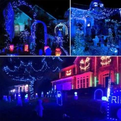 2-Pack 80FT 200 LED Solar String Lights Outdoor, Waterproof Solar Fairy Lights With 8 Lighting Modes, Solar Outdoor Lights For Tree Christmas Wedding Party Decorations Garden Patio (Blue) 16 2-Pack 80FT 200 LED Solar String Lights Outdoor, Waterproof Solar Fairy Lights With 8 Lighting Modes, Solar Outdoor Lights For Tree Christmas Wedding Party Decorations Garden Patio (Blue) -Christmas Lights Store 270211 2249633 HD