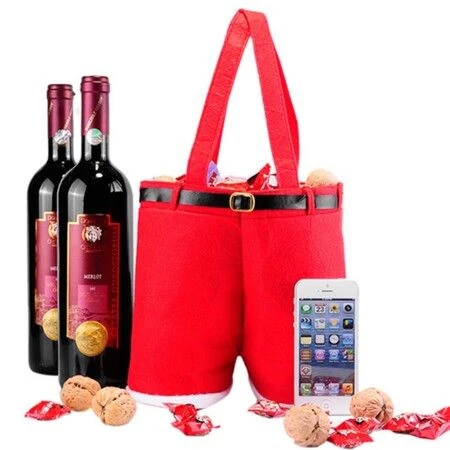 Christmas Decoration Gift Bags Candy Bags Santa Pants Lovely Wine Bottle Gift Bags For Kids Best For Wedding Holiday New Year 6 Christmas Decoration Gift Bags Candy Bags Santa Pants Lovely Wine Bottle Gift Bags For Kids Best For Wedding Holiday New Year - Image 6
