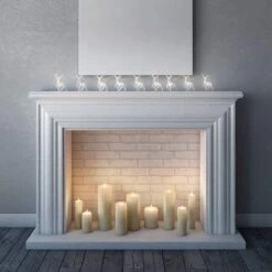 1.5M Christmas Fairy Lights, Reindeer Fairy Lights LED On Silver Wire Deer Warm White Static Battery Operated LED Garland Garden Decoration -Christmas Lights Store 275581 2329499 F