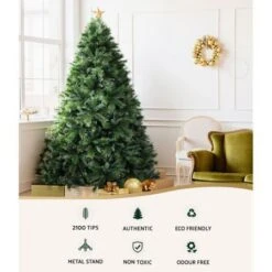 Jingle Jollys Christmas Tree 2.4M Xmas Trees Decorations Pine-Needle 2100 Tips -Christmas Lights Store 275853 2333431 F