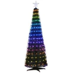 Jingle Jollys Christmas Tree 1.8M 298 LED Xmas Multi Colour Lights Optic Fibre -Christmas Lights Store 275855 2333445 F