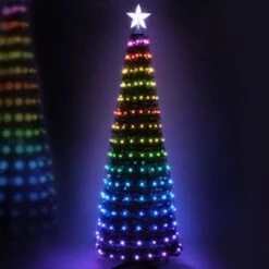 Jingle Jollys Christmas Tree 1.8M 298 LED Xmas Multi Colour Lights Optic Fibre -Christmas Lights Store 275855 2333455 F