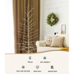 Jingle Jollys Christmas Tree 1.8M 176 LED Xmas Multicolour Lights Optic Fibre -Christmas Lights Store 275857 2333463 F