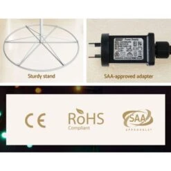 Jingle Jollys Christmas Tree 1.8M 320 LED Xmas Cold White Lights Optic Fibre -Christmas Lights Store 275859 2333485 F