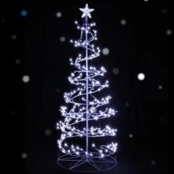 Jingle Jollys Christmas Tree 1.8M 320 LED Xmas Cold White Lights Optic Fibre -Christmas Lights Store 275859 2333487 F