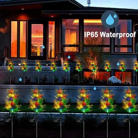 2pcs Christmas Solar Decorative Garden Stakes Lights, Party Outdoor Decor Trees With Multi Color LED Flash Lights Waterproof For Home And Garden 5 2pcs Christmas Solar Decorative Garden Stakes Lights, Party Outdoor Decor Trees With Multi Color LED Flash Lights Waterproof For Home And Garden - Image 5