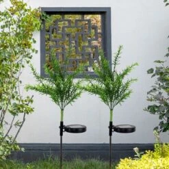 2pcs Christmas Solar Garden Lights Tree Outdoor Multi-Color Changing LED Stake Lights Flower -Christmas Lights Store 276733 2344711 F