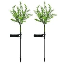 2pcs Christmas Solar Garden Lights Tree Outdoor Multi-Color Changing LED Stake Lights Flower -Christmas Lights Store 276733 2344715 F