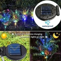 2pcs Christmas Solar Garden Lights Tree Outdoor Multi-Color Changing LED Stake Lights Flower -Christmas Lights Store 276733 2344719 F