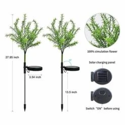 2pcs Christmas Solar Garden Lights Tree Outdoor Multi-Color Changing LED Stake Lights Flower -Christmas Lights Store 276733 2344721 F