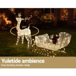 Jingle Jollys Christmas Lights Motif LED Rope Light Reindeer Sleigh Xmas Decor -Christmas Lights Store 276787 2345207 F