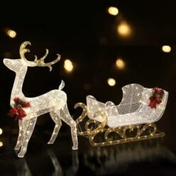 Jingle Jollys Christmas Lights Motif LED Rope Light Reindeer Sleigh Xmas Decor -Christmas Lights Store 276787 2345213 F