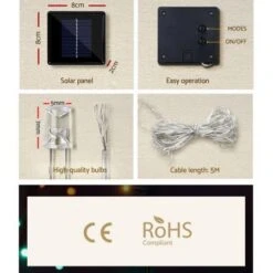 Jingle Jollys 3M Christmas Lights LED Motif Fairy String Lights Solar Powered 12 Jingle Jollys 3M Christmas Lights LED Motif Fairy String Lights Solar Powered -Christmas Lights Store 276793 2345255 F