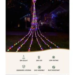 Jingle Jollys 5M Christmas Curtain Lights LED Motif Fairy String Light Outdoor -Christmas Lights Store 276795 2345267 F