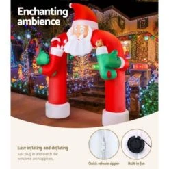 Jingle Jollys Christmas Inflatable Santa Archway 2.3M Outdoor Decorations Lights 13 Jingle Jollys Christmas Inflatable Santa Archway 2.3M Outdoor Decorations Lights -Christmas Lights Store 276797 2345289 F