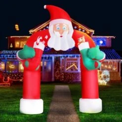 Jingle Jollys Christmas Inflatable Santa Archway 2.3M Outdoor Decorations Lights 15 Jingle Jollys Christmas Inflatable Santa Archway 2.3M Outdoor Decorations Lights -Christmas Lights Store 276797 2345293 F