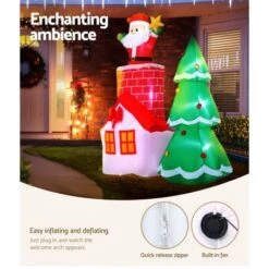 Jingle Jollys 2.2M Christmas Inflatable Santa Tree Lights Outdoor Decorations -Christmas Lights Store 276799 2345307 F