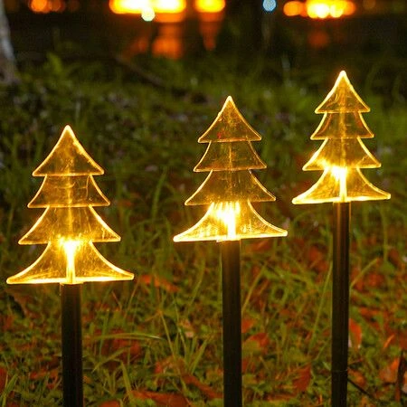 5pcs Outdoor Solar Garden Lights Christmas Tree Lawn Lamp Waterproof Decoration For Garden Pathway Patio Yard 6 5pcs Outdoor Solar Garden Lights Christmas Tree Lawn Lamp Waterproof Decoration For Garden Pathway Patio Yard - Image 6