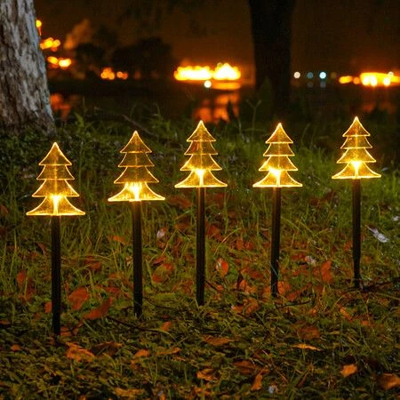 5pcs Outdoor Solar Garden Lights Christmas Tree Lawn Lamp Waterproof Decoration For Garden Pathway Patio Yard 5 5pcs Outdoor Solar Garden Lights Christmas Tree Lawn Lamp Waterproof Decoration For Garden Pathway Patio Yard - Image 5