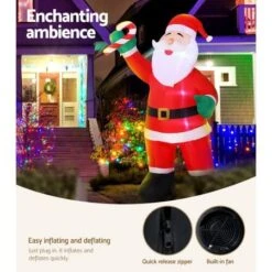 Jingle Jollys 3M Christmas Inflatable Santa Xmas Outdoor Decorations LED Lights -Christmas Lights Store 277555 2356875 F