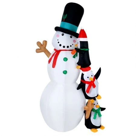 Jingle Jollys 2.4M Christmas Inflatable Snowman Xmas Lights Outdoor Decorations 3 Jingle Jollys 2.4M Christmas Inflatable Snowman Xmas Lights Outdoor Decorations - Image 3