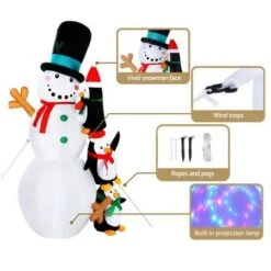 Jingle Jollys 2.4M Christmas Inflatable Snowman Xmas Lights Outdoor Decorations 12 Jingle Jollys 2.4M Christmas Inflatable Snowman Xmas Lights Outdoor Decorations -Christmas Lights Store 277557 2356889 F