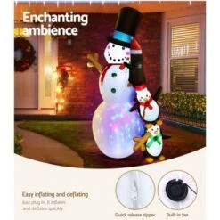 Jingle Jollys 2.4M Christmas Inflatable Snowman Xmas Lights Outdoor Decorations 14 Jingle Jollys 2.4M Christmas Inflatable Snowman Xmas Lights Outdoor Decorations -Christmas Lights Store 277557 2356893 F