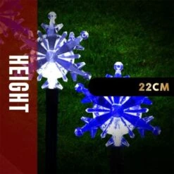 Stockholm Christmas Lights Snowflake Solar Path Light Blue & White 8 Pack Decor -Christmas Lights Store 277595 2384001 F
