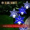 Stockholm Christmas Lights Snowflake Solar Path Light Blue & White 8 Pack Decor