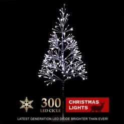 NEW Stockholm Christmas Lights Metallic Starburst Tree Xmas Tree 300 LEDs 110cm -Christmas Lights Store 277597 2384517 F