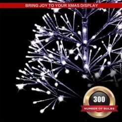 NEW Stockholm Christmas Lights Metallic Starburst Tree Xmas Tree 300 LEDs 110cm -Christmas Lights Store 277597 2384523 F