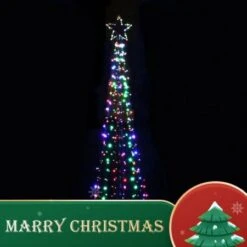 NEW Stockholm Christmas Lights Multi Colour Giant Flashing Strand Tree 360cm 400 LEDs Memory Controller Keeps To Most Recent Mode Flash Modes And Steady Glow Easy To Assemble -Christmas Lights Store 277601 2383543 F