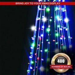 NEW Stockholm Christmas Lights Multi Colour Giant Flashing Strand Tree 360cm 400 LEDs Memory Controller Keeps To Most Recent Mode Flash Modes And Steady Glow Easy To Assemble