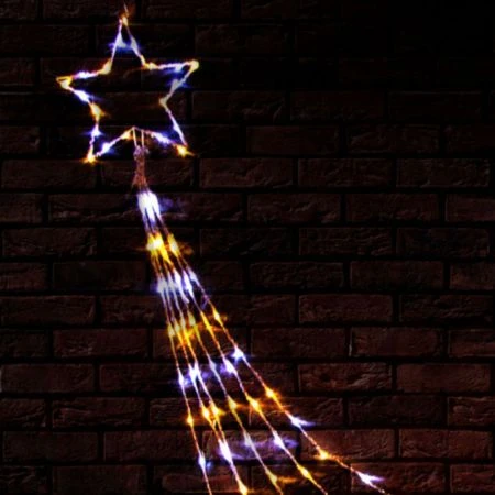 Stockholm Christmas Lights 3m Waterful Star Light Warm & Cool White 200 LEDs 5 Stockholm Christmas Lights 3m Waterful Star Light Warm & Cool White 200 LEDs - Image 5