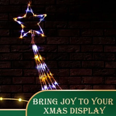 Stockholm Christmas Lights 3m Waterful Star Light Warm & Cool White 200 LEDs 6 Stockholm Christmas Lights 3m Waterful Star Light Warm & Cool White 200 LEDs - Image 6