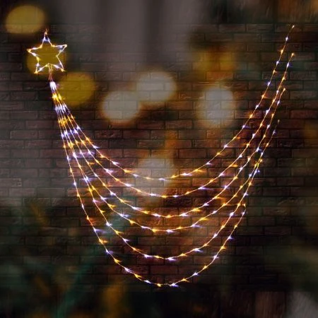 Stockholm Christmas Lights 3m Waterful Star Light Warm & Cool White 200 LEDs 9 Stockholm Christmas Lights 3m Waterful Star Light Warm & Cool White 200 LEDs - Image 9